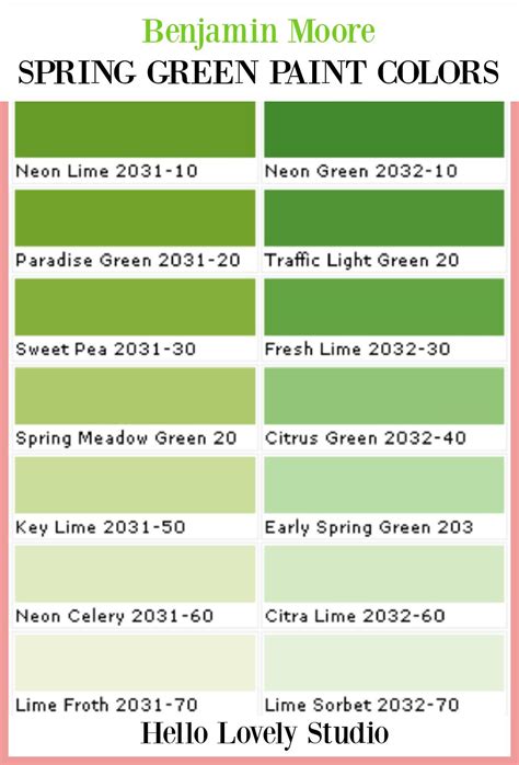 Spring Green Paint Colors