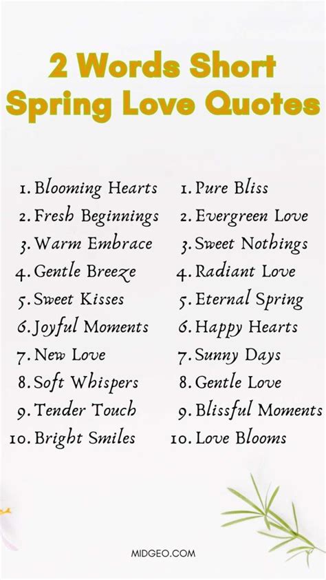 Spring Love Quotes