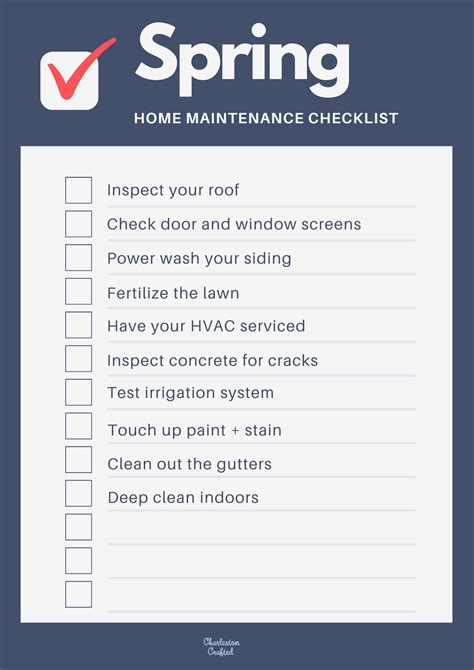Spring Maintenance Checklist 2024