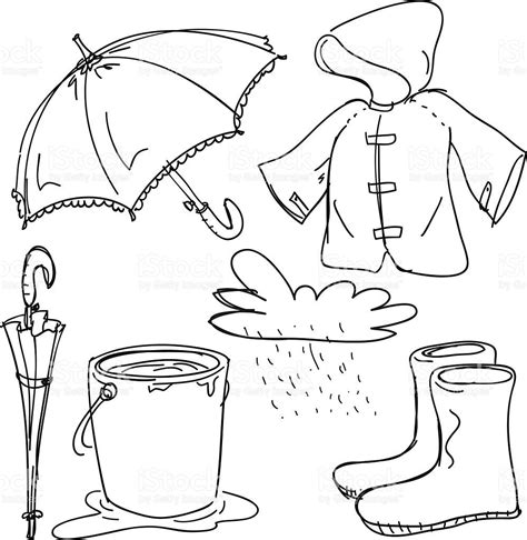 Spring Outfits Rainy Day Coloring