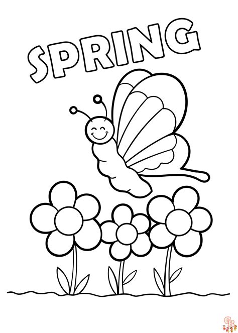 Spring Pictures To Color Printable