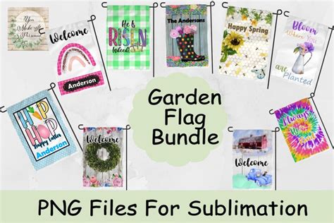 Download Spring Sublimation Garden Flag Bundle Printable