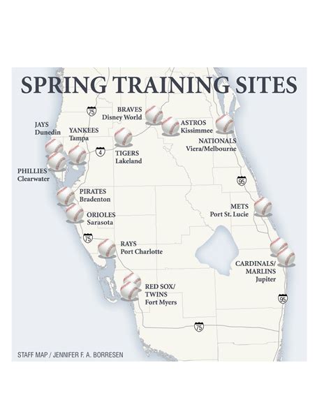 Spring Training In Florida Map