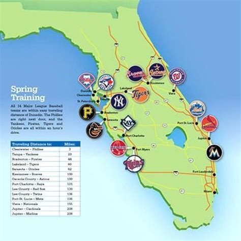 Spring Training Locations In Florida Map