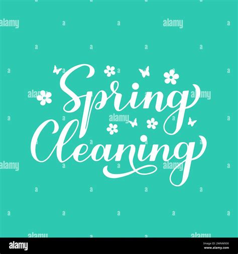 Spring cleaning calligraphy hand lettering