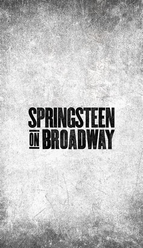 Springsteen On Broadway Printable Schedule