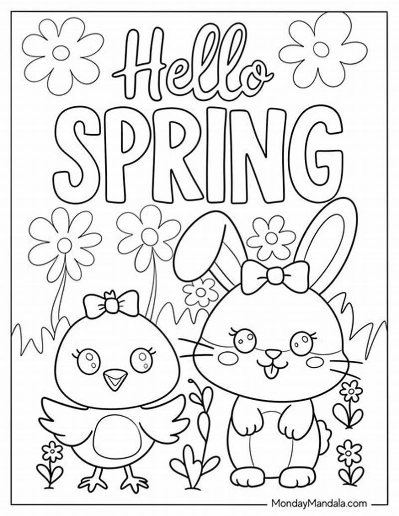 Springtime Coloring Pages Free