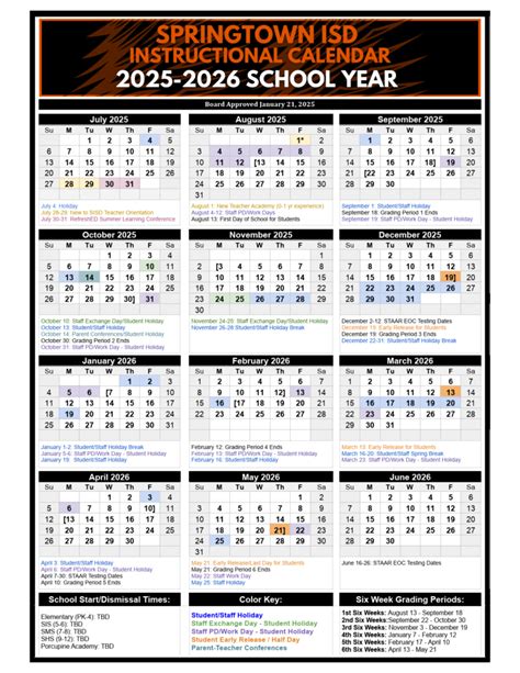 Springtown Isd Calendar – Updated Dates, Schedule & Printable Guide
