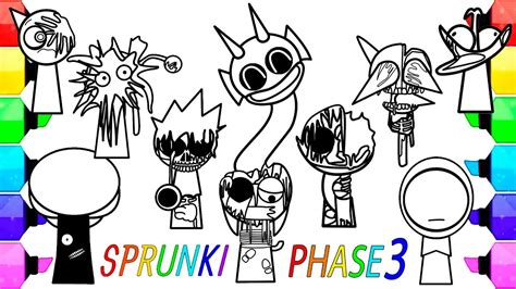 Sprunki Phase 3 Coloring Page