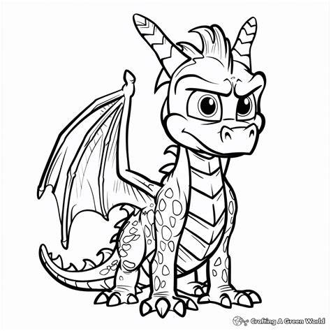 Spyro Dragon Coloring Pages