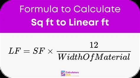 SqFt to Linear Ft Calculator