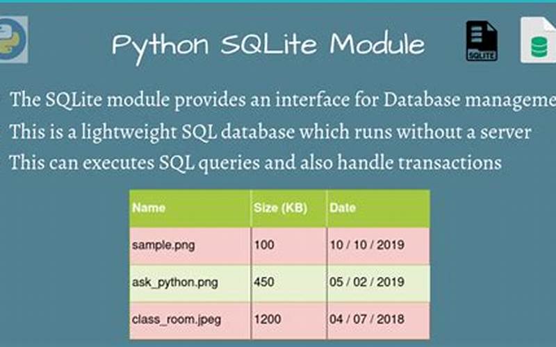 Sqlite Module