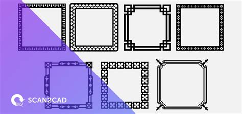 Download Square Frames Bundle DXF Files