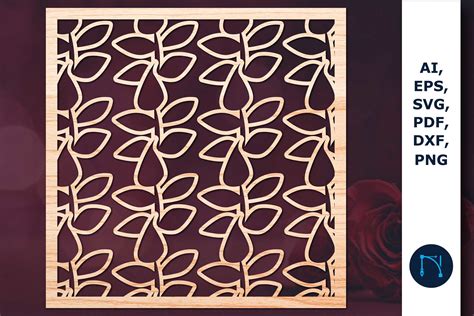 Download Square Frames with a Floral Pattern SVG