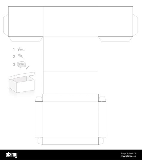 Square Paper Box Template With Lid