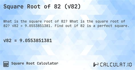 Square Root 82
