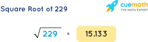 Square Root Of 229