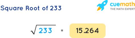 Square Root Of 233