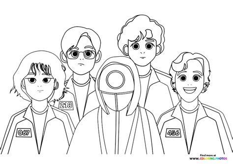 Squid Games Coloring Page