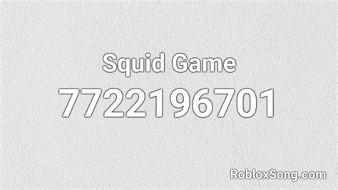 Squid Roblox ID