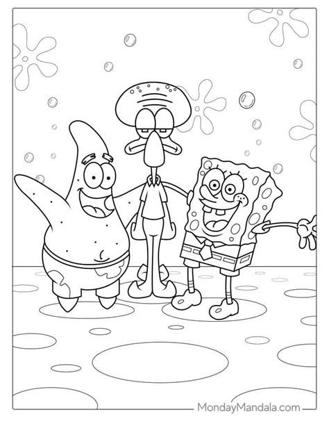 Squidward Coloring Page