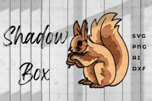 Download Squirrel Paper Cut Light Box 3D Shadow