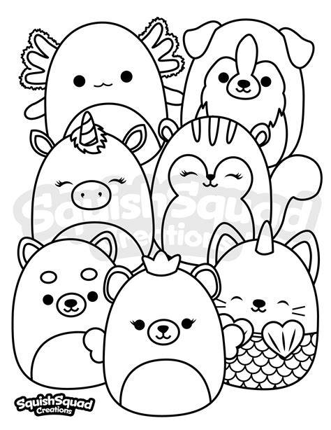 Squish Mellow Coloring Page