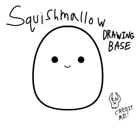 Squishmallow Drawing Template
