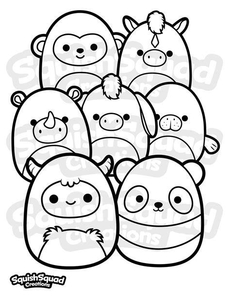 Squishmallows Coloring Pages Free