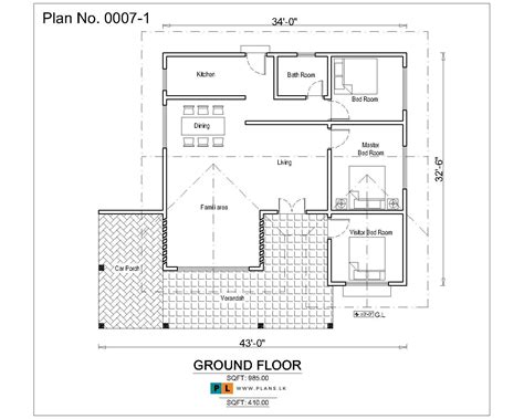 Sri Lanka House Plan Drawing