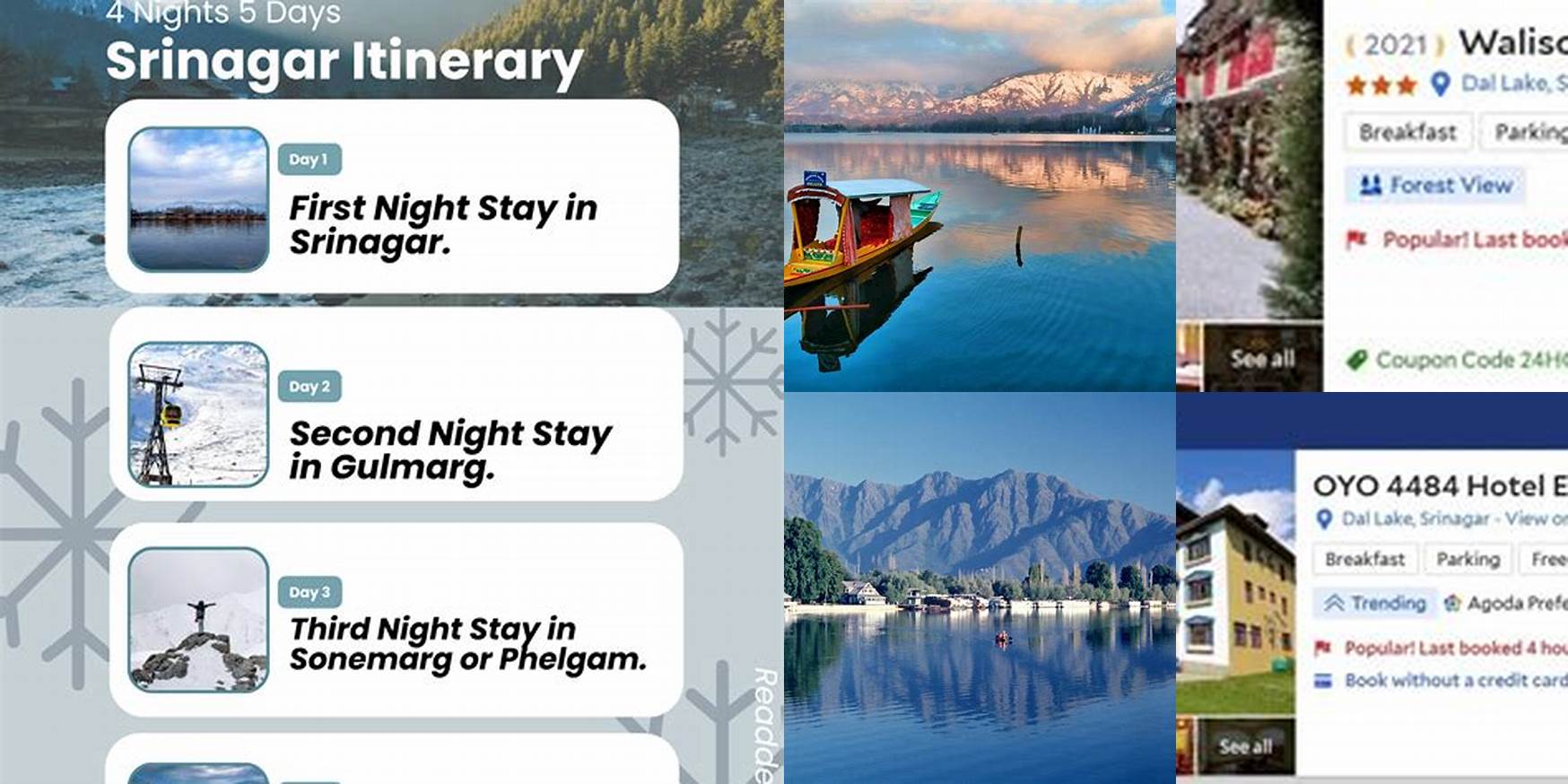 Srinagar Itinerary 4 Nights