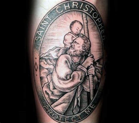 40 St Christopher Tattoo Designs For Men Manly Ink Ideas