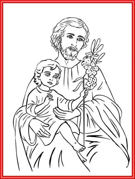 St Joseph Coloring Page Printable
