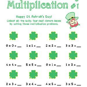 St Patricks Day Multiplication Worksheet