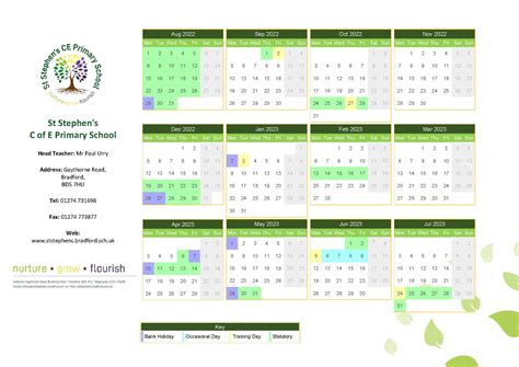St Stephens Academy Calendar
