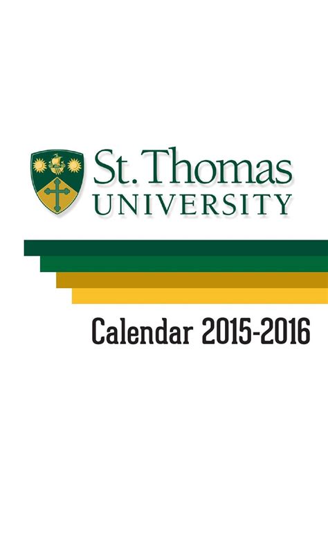 St Thomas University Calendar