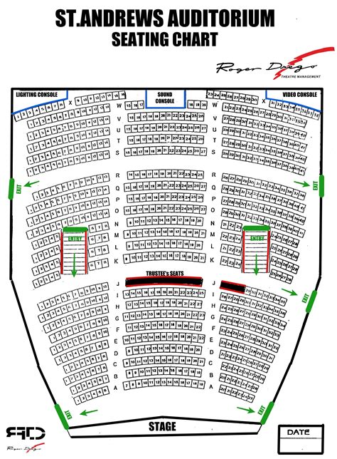 St Andrews Hall Seating Chart