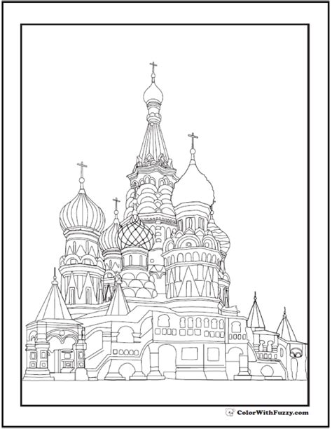 St Basil Cathedral Coloring Page