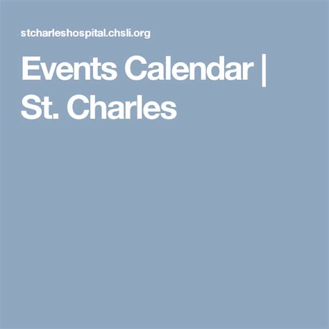 St Charles City Events Calendar
