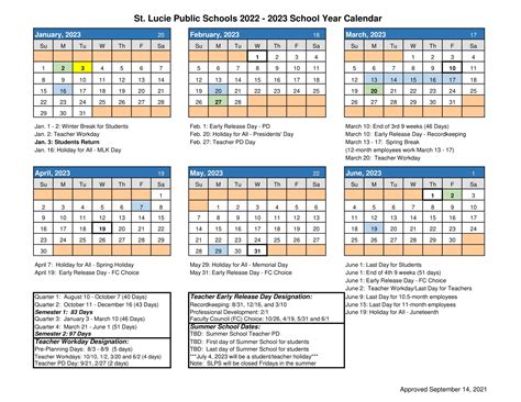 St Lucie County Calendar