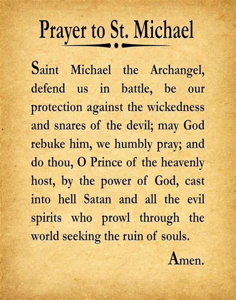 St Michael Prayer Printable