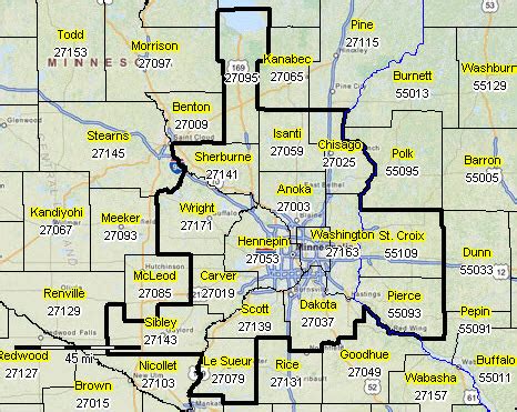 Zip Code Map St Paul Mn Map