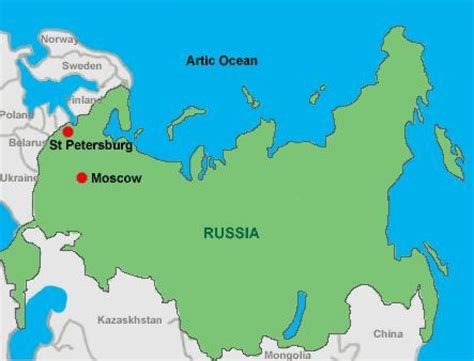 St Petersburg On Map Of Russia