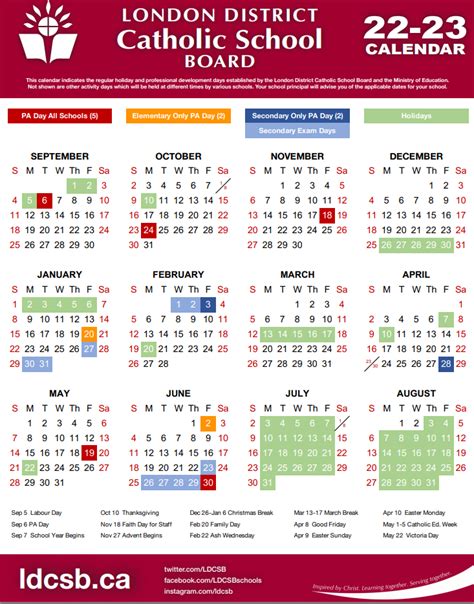 St Thomas Academy Calendar