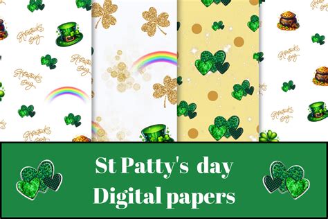 Download St. Patrick's Day Digital Paper DXF Files