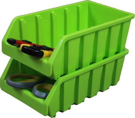 Muscle Rack Stackable Storage Bin in Black (3Pack)