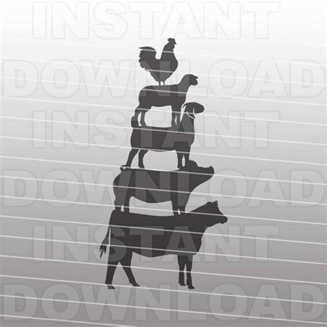 Download Stacked Farm Animals SVG File - SVG Design Commercial Use