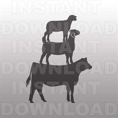 Download Stacked Farm Animals SVG File - SVG Design Commercial Use DXF Files