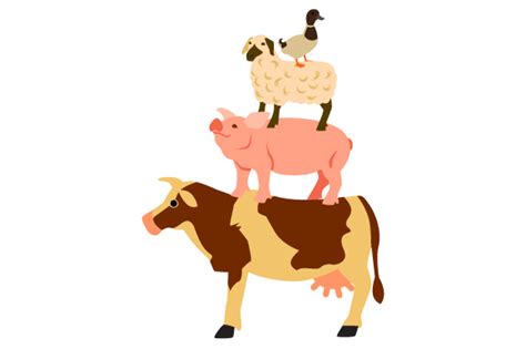 Download Stacked Farm Animals SVG File - SVG Design Creativefabrica Free PSD Mockups