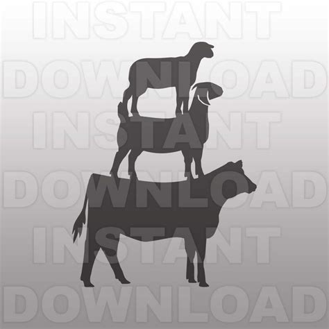 Download Stacked Farm Animals SVG File - SVG Design Cut Files